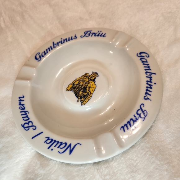 🍺Rare Vintage Emil Sahm "Gambrinus Bräu" Ashtray Made in Germany Mid Century - Picture 3 of 7